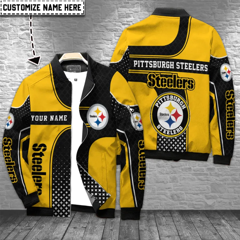 Pittsburgh Steelers Personalized Bomber Jacket