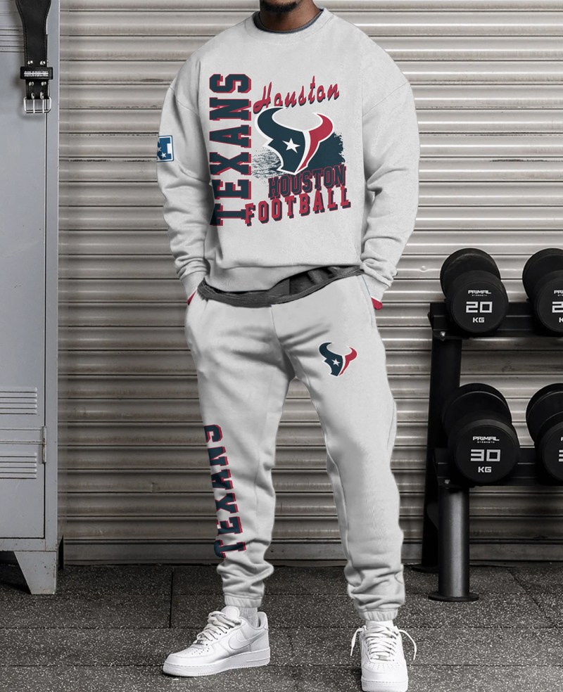 Houston Texans Combo 3D Sweatsuit and Sweatpants
