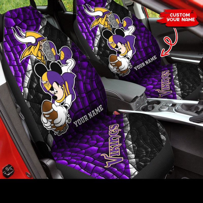 Minnesota Vikings Personalized Car Seat Covers 2