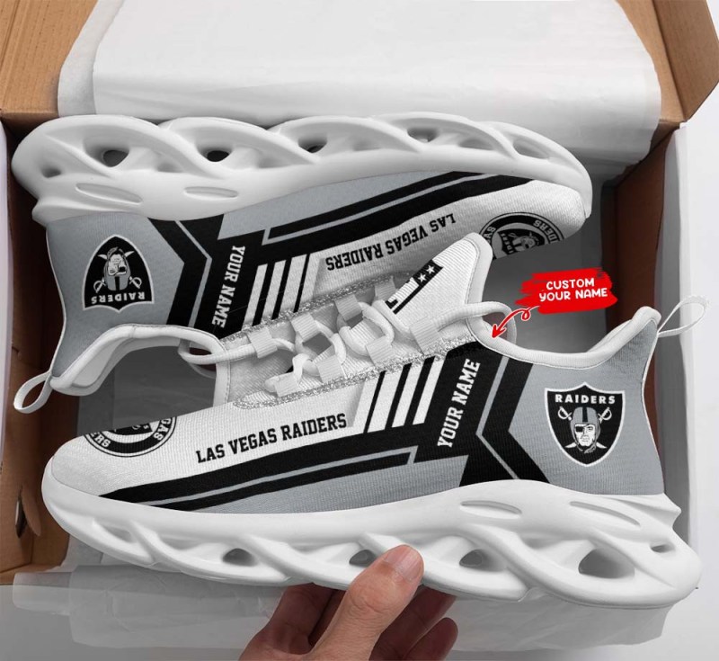 Las Vegas Raiders Personalized Yezy Running Sneakers