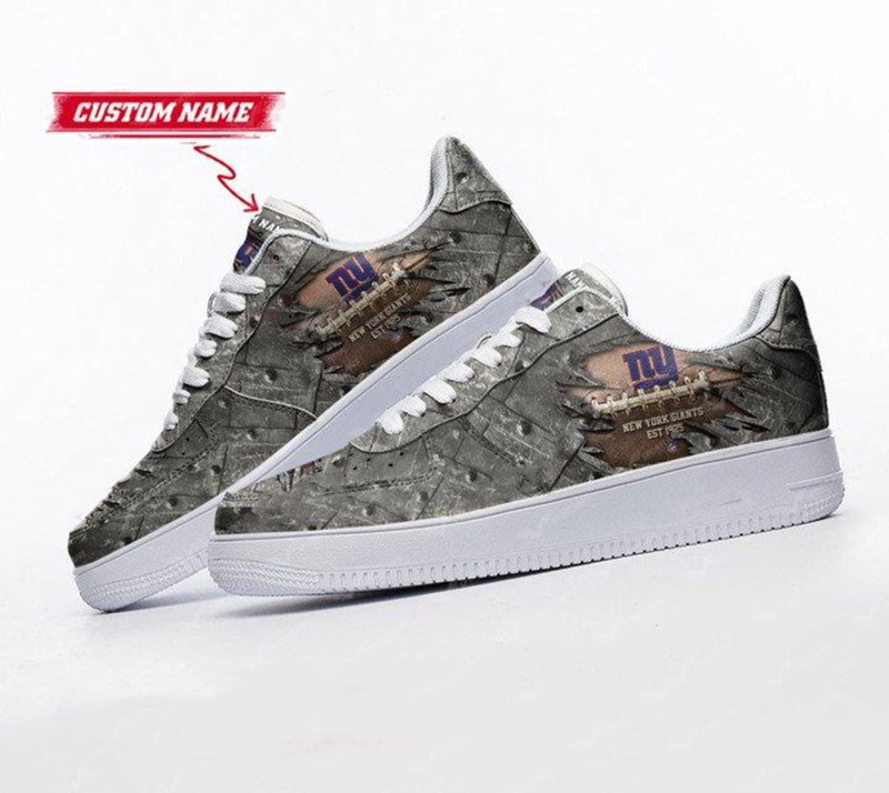 Personalized AF1 Shoes for New York Giants Fans