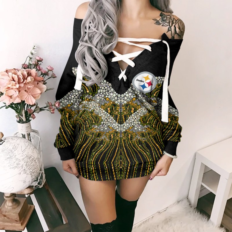 Pittsburgh Steelers Lace-Up Sweatshirt