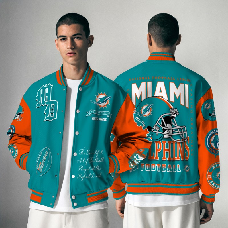 Miami Dolphins Varsity Jacket Mk 4