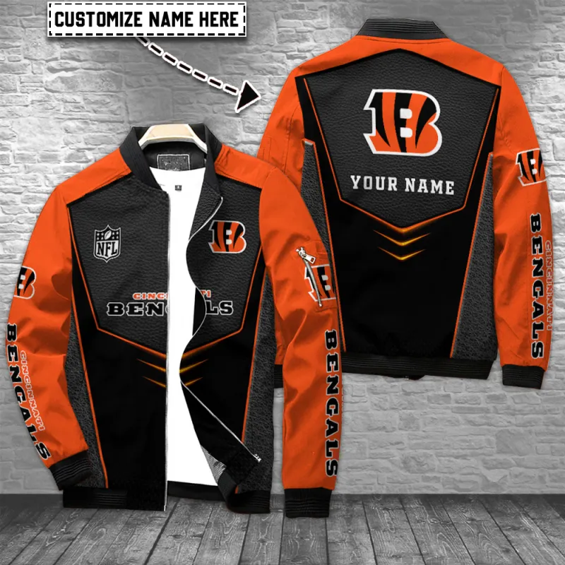 Cincinnati Bengals Personalized Bomber Jacket
