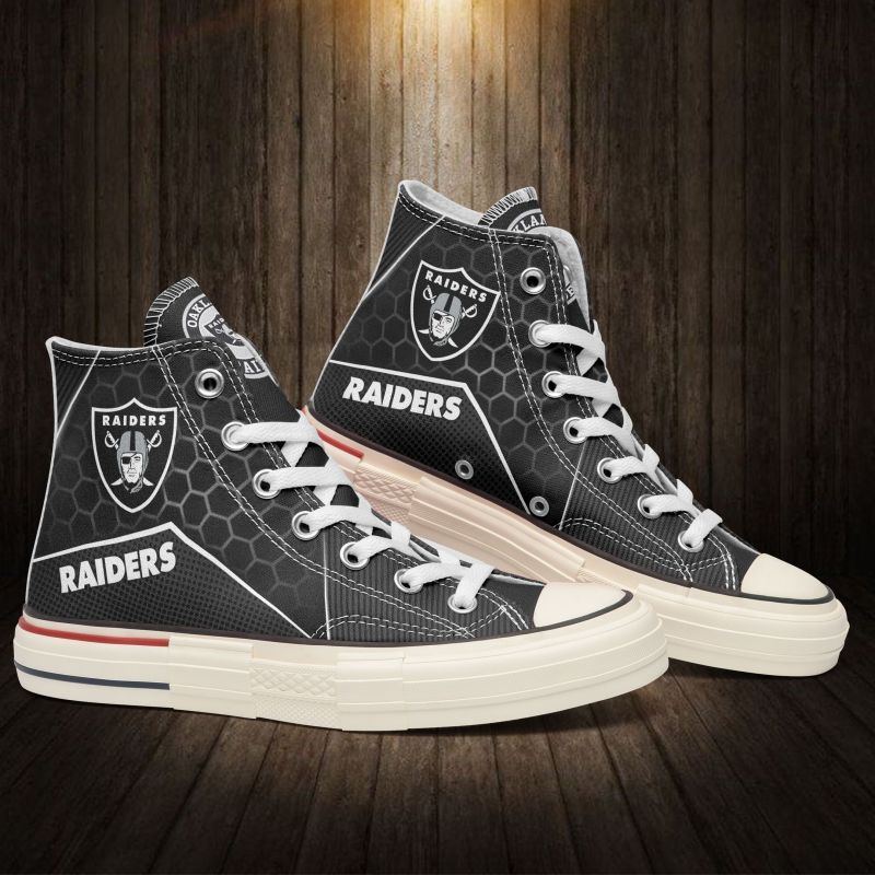 Las Vegas Raiders High Top Canvas Shoes