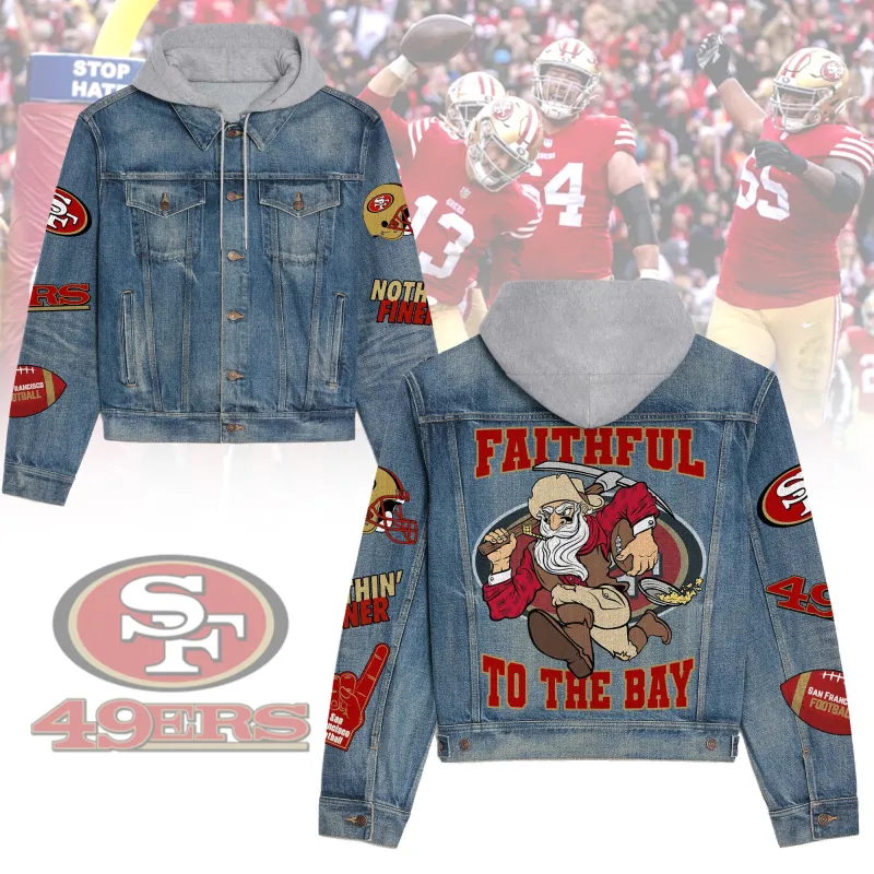 San Francisco 49ers Hooded Denim Jacket