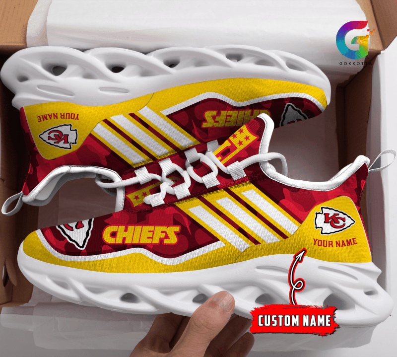 Kansas City Chiefs Personalized Yezy Running Sneakers