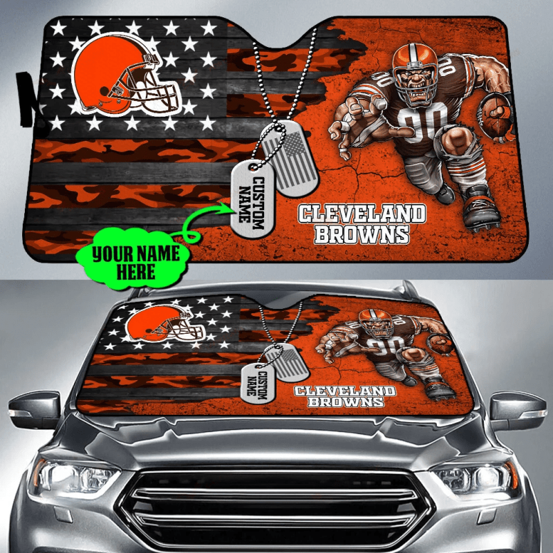 Cleveland Browns Personalized Auto Sun Shade