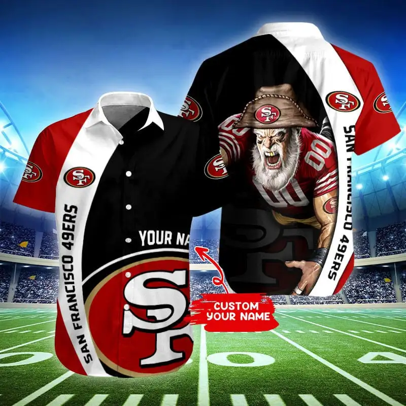 San Francisco 49ers Personalized Button Shirt Sizing Chart