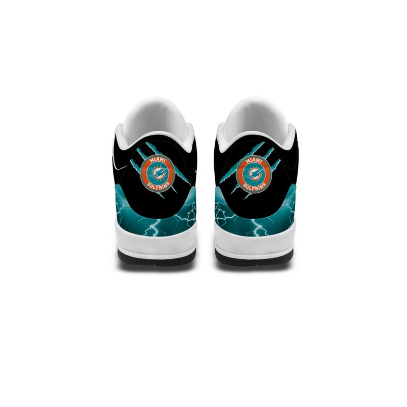 Miami Dolphins JD03 Leather Shoes - Image 3