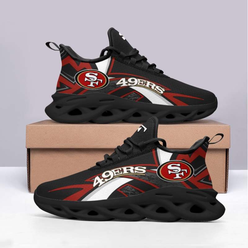 San Francisco 49ers Yezy Running Sneakers Top View