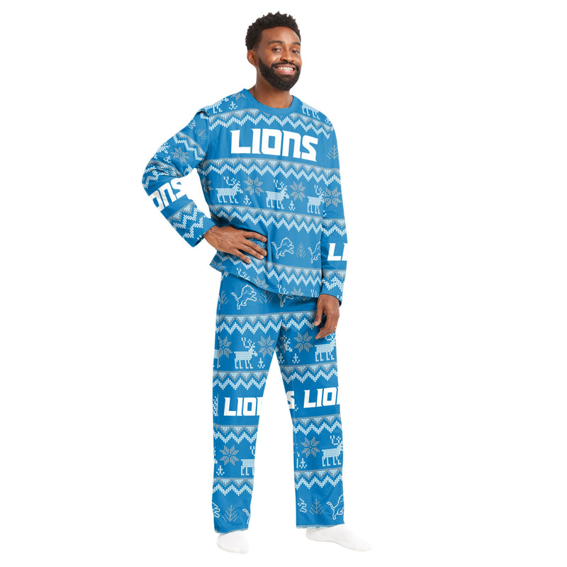 Detroit Lions Family Holiday Pajamas Image 2