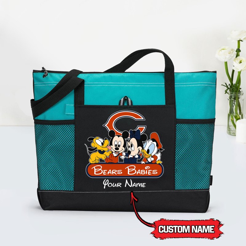 Teal Chicago Bears Tote Bag