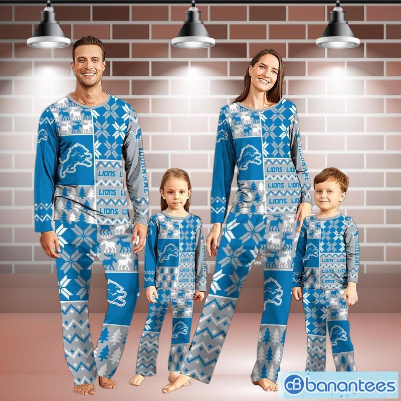 Detroit Lions Pajamas Christmas Gift for Family