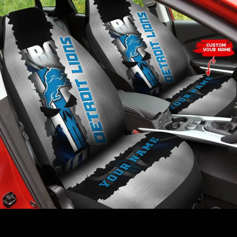 Detroit Lions Personalized Car Seat Covers