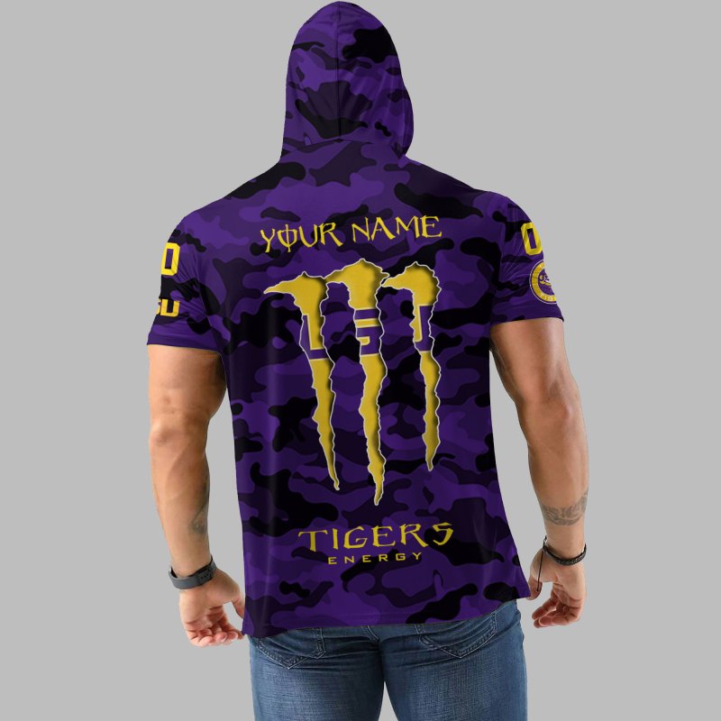 LSU Tigers Camo Hoodie Back