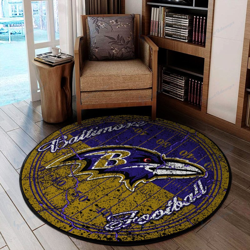 Baltimore Ravens Round Rug