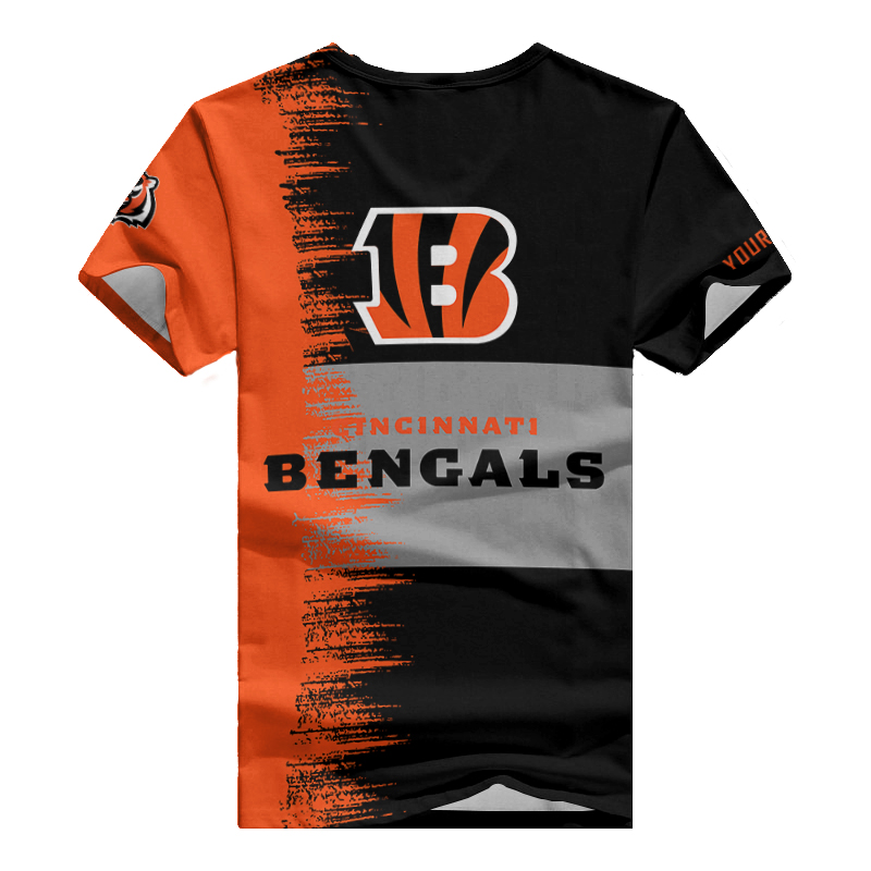 Cincinnati Bengals Personalized V-neck Women T-shirt Image 3