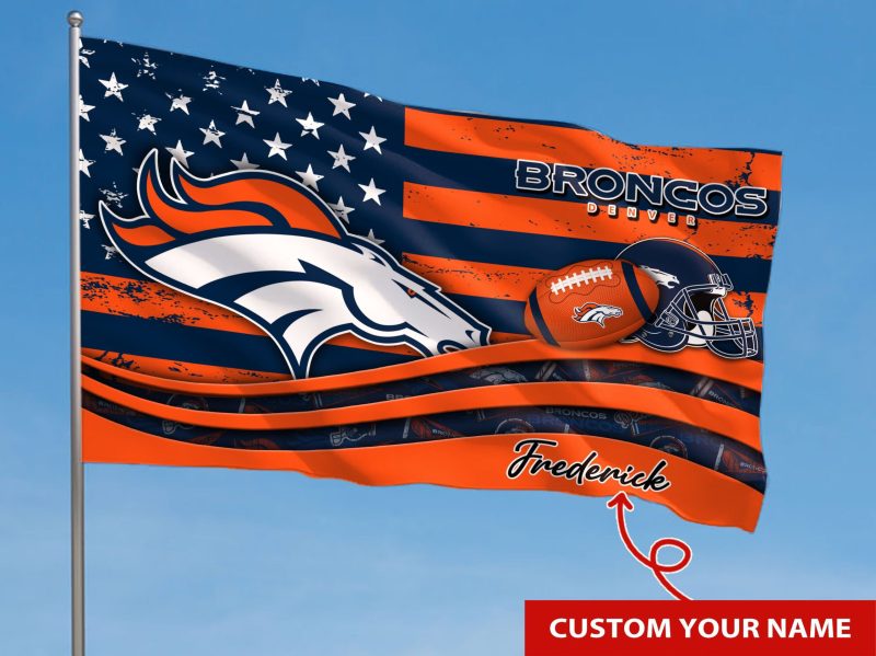 Denver Broncos Personalized Flag