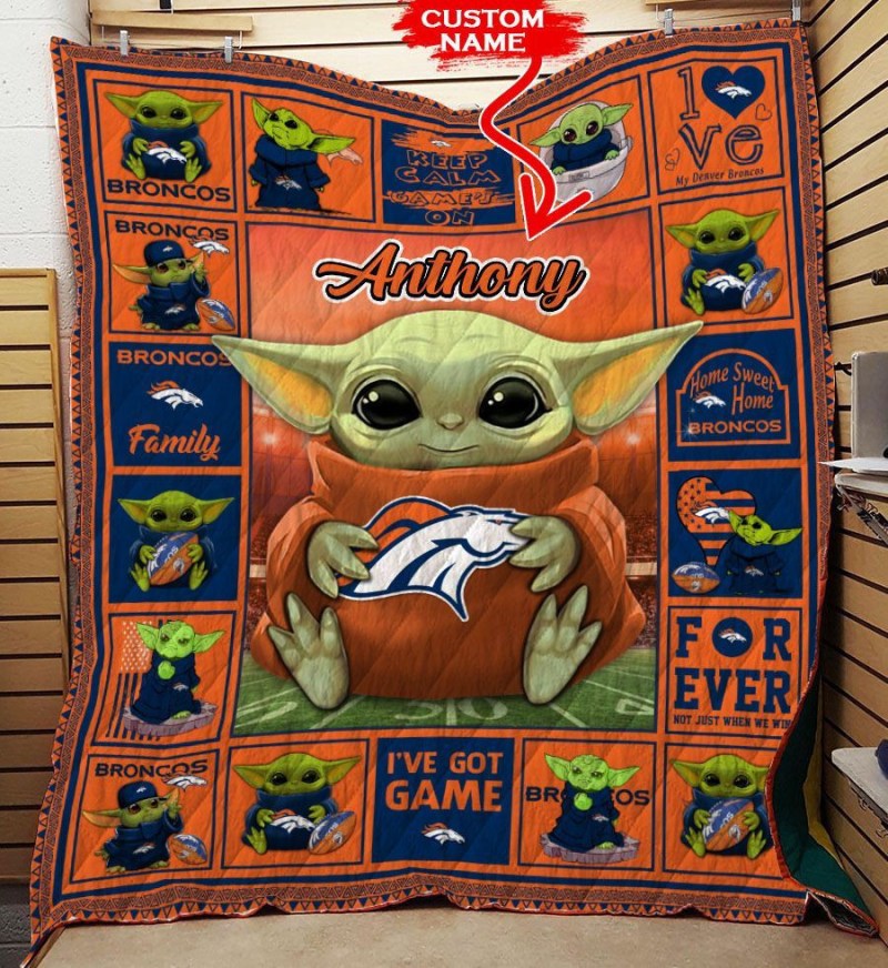 Denver Broncos Personalized Premium Quilt