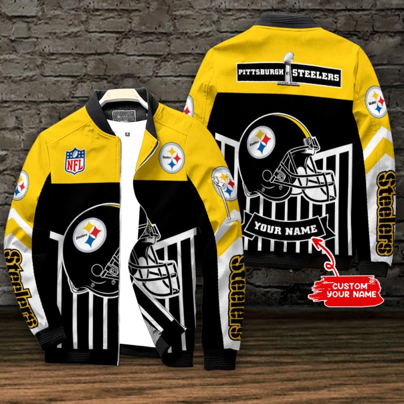 Pittsburgh Steelers Personalized Bomber Jacket