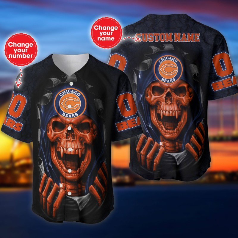 Personalized Chicago Bears Baseball Jersey
