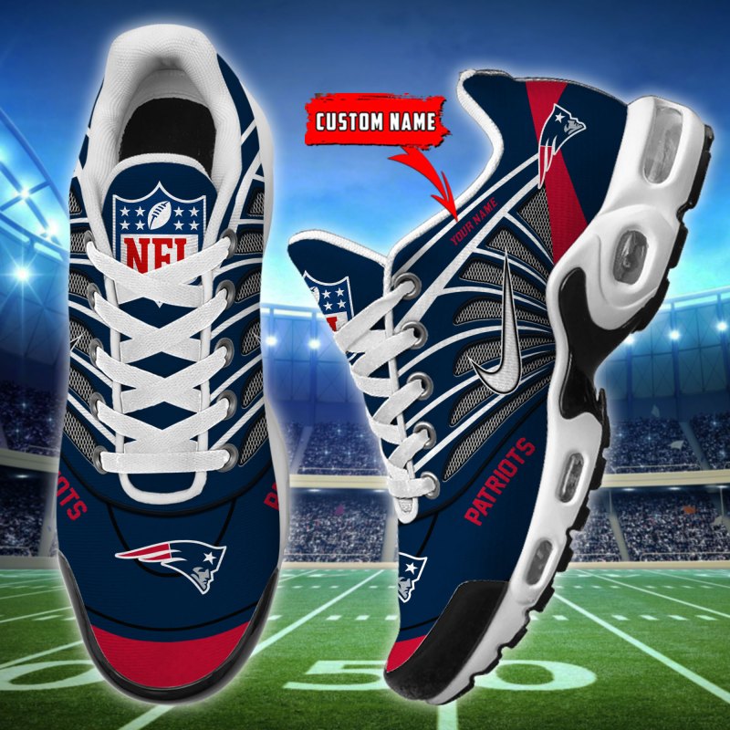 Front view of New England Patriots Youth Sneakers