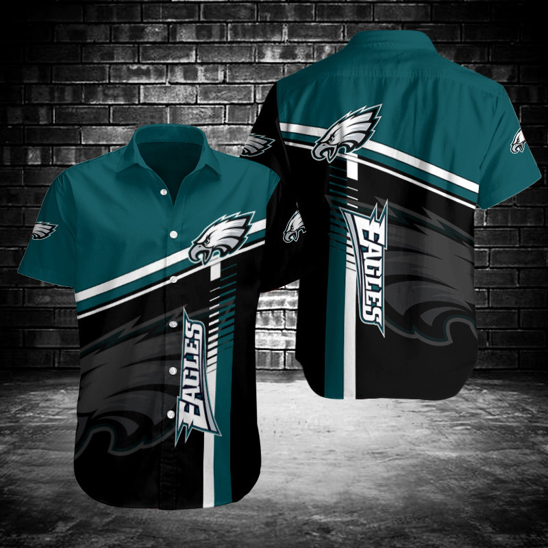 Sizing Chart for Philadelphia Eagles Button Shirt BG732