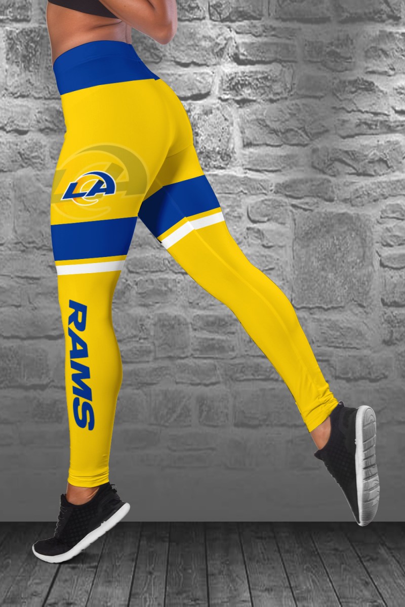 Los Angeles Rams Combo Croptop Hoodie and Leggings - Image 2