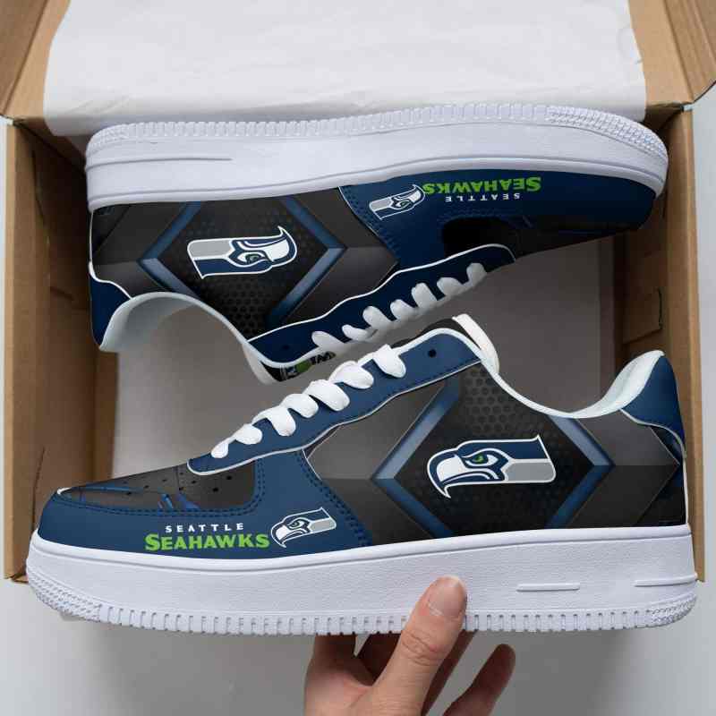 Seattle Seahawks AF1 Shoes Front View