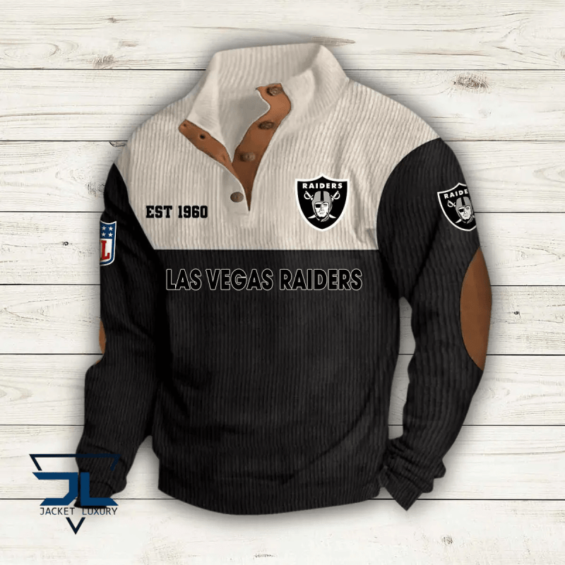 Las Vegas Raiders Colorful Stand Collar Sweatshirt Image 1