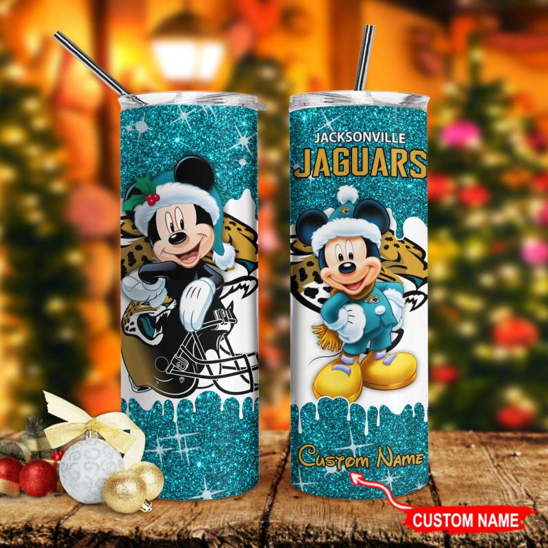 Jacksonville Jaguars Personalized Glitter Tumbler