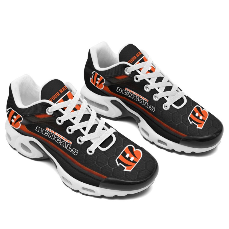 Cincinnati Bengals Personalized Plus T-N Youth Sneakers