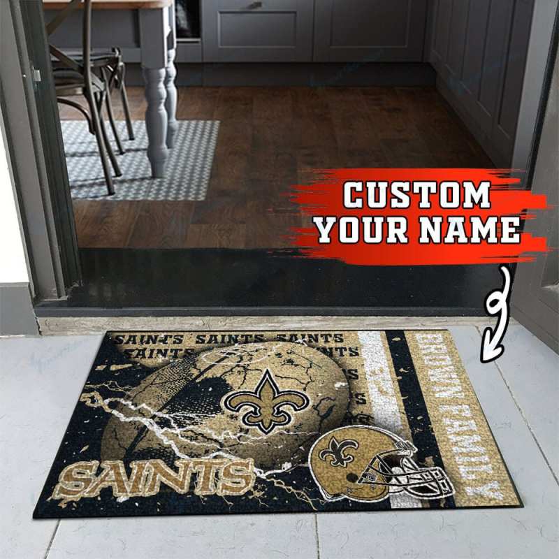 New Orleans Saints Personalized Doormat