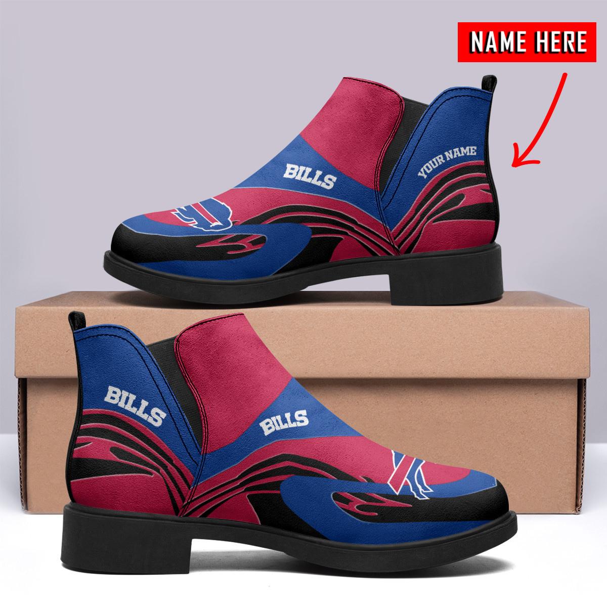 Buffalo Bills Personalized Short Boots