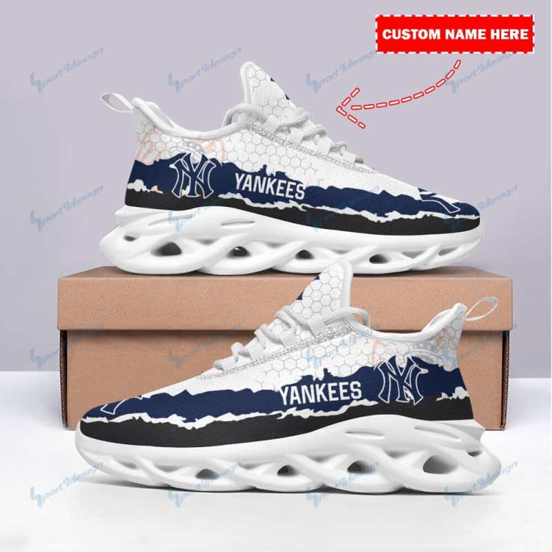 New York Yankees Personalized Yezy Running Sneakers Image 1