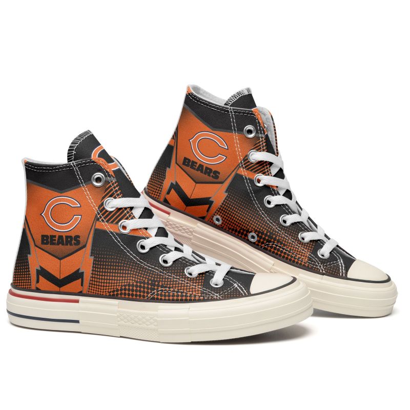 Chicago Bears New High Top Canvas Shoes