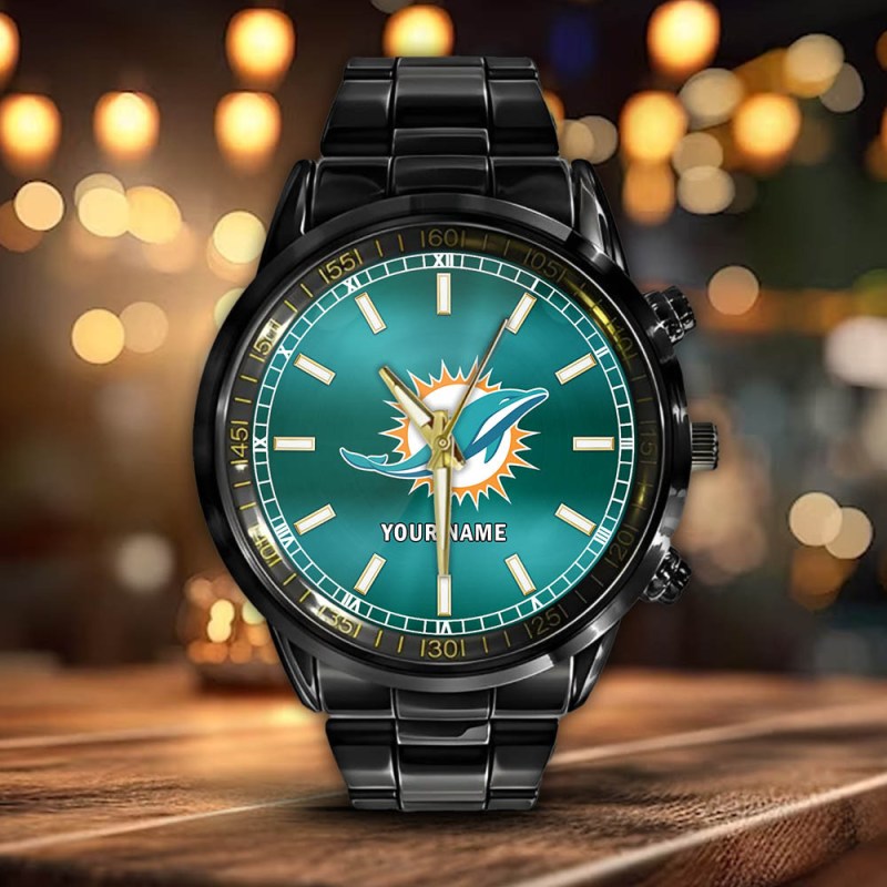 Miami Dolphins NFL Watch on a Desk