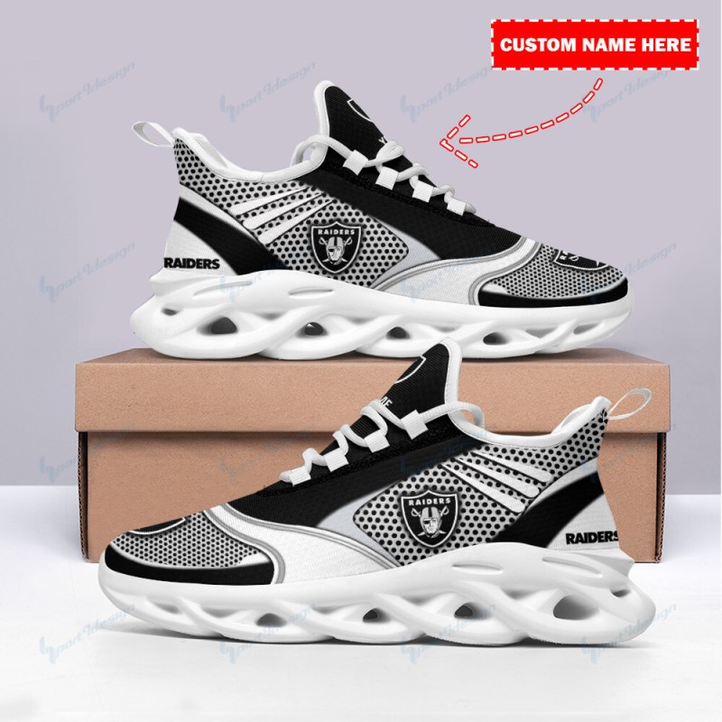 Las Vegas Raiders Personalized Yezy Running Sneakers