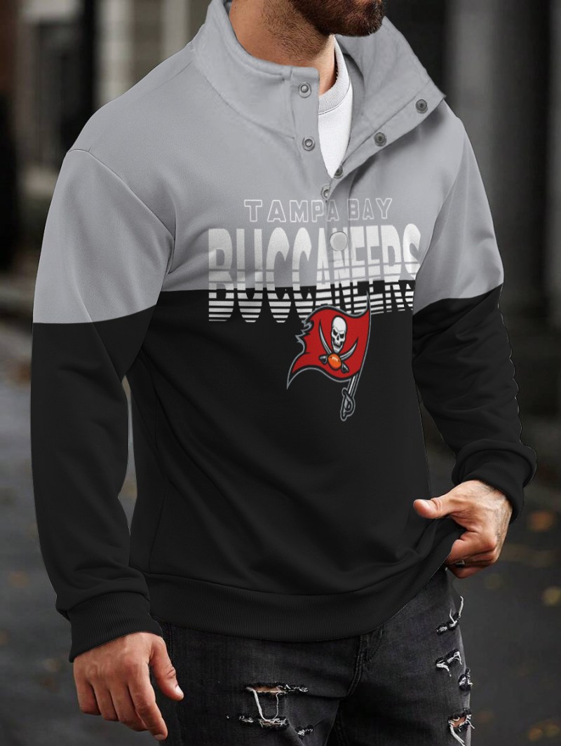 Tampa Bay Buccaneers Casual Colorful Stand Collar Sweatshirt