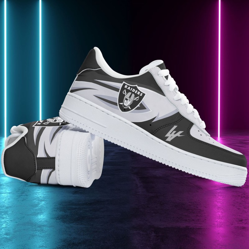 Las Vegas Raiders AF1 Shoes - Top View