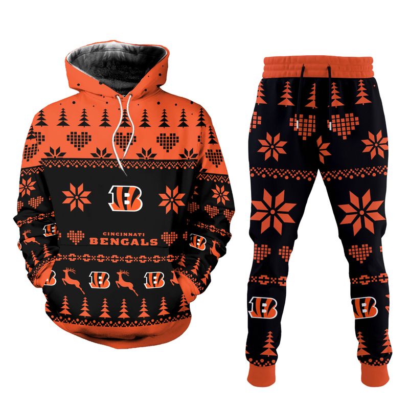 Cincinnati Bengals Christmas Patterns Hoodie