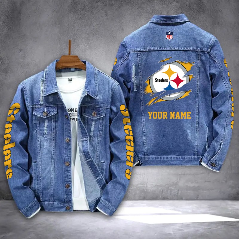 Pittsburgh Steelers Denim Jacket Image 1