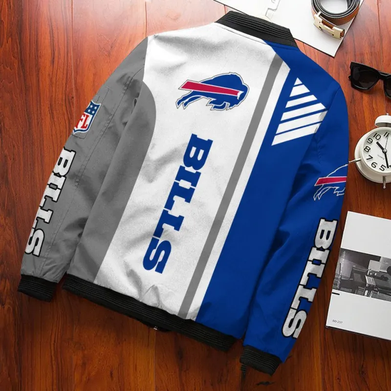 Buffalo Bills Bomber Jacket Side View
