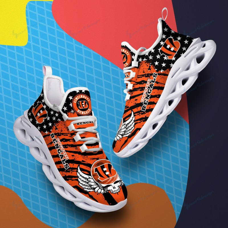 Cincinnati Bengals Yezy Sneakers Top View