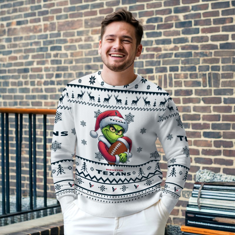 Houston Texans Ugly Christmas Sweater Outdoor View 2