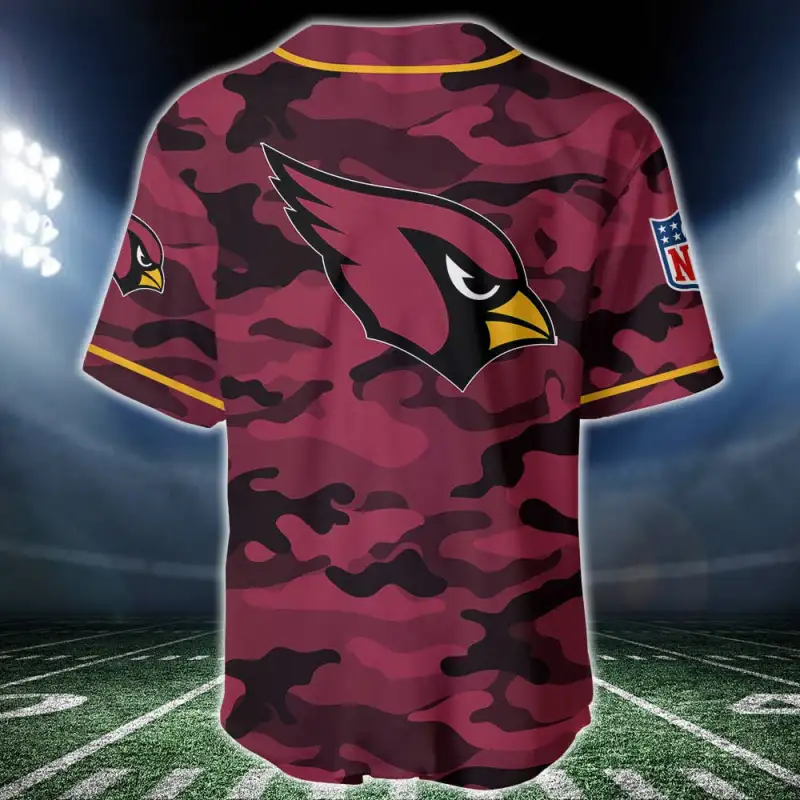 Arizona Cardinals Personalized Baseball Jersey Front View