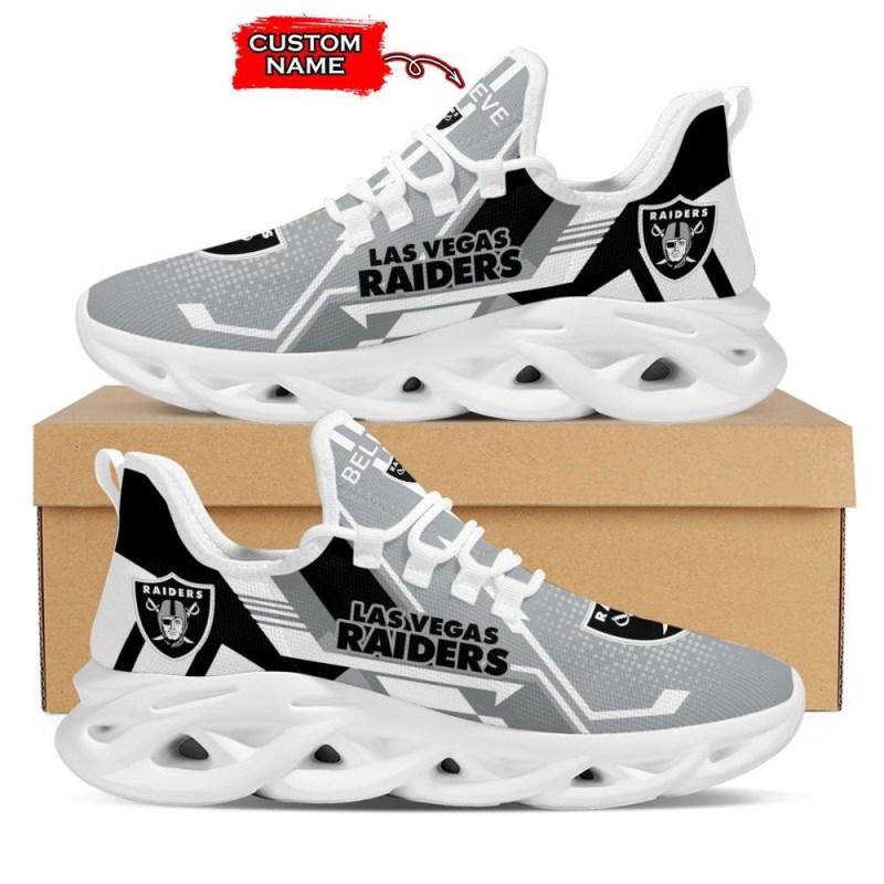 Las Vegas Raiders Personalized Yezy Running Sneakers