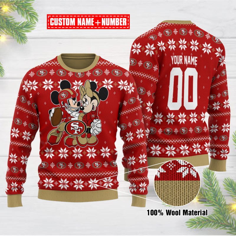 San Francisco 49ers Personalized Woolen Sweater