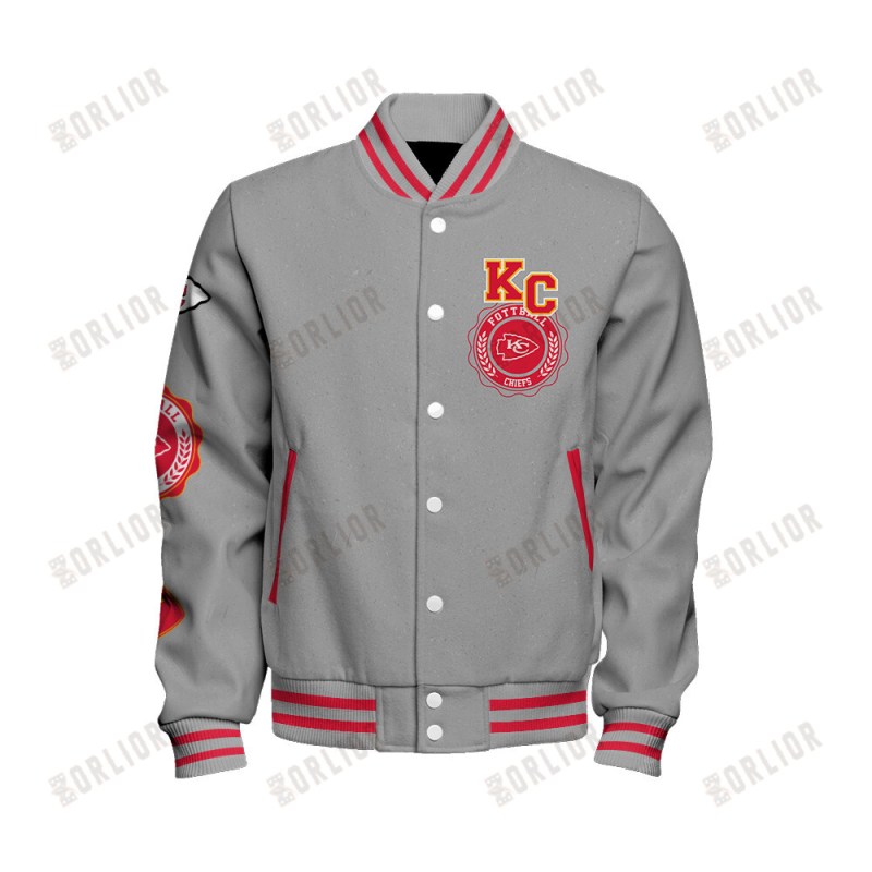 Kansas City Chiefs Varsity Jacket Front View